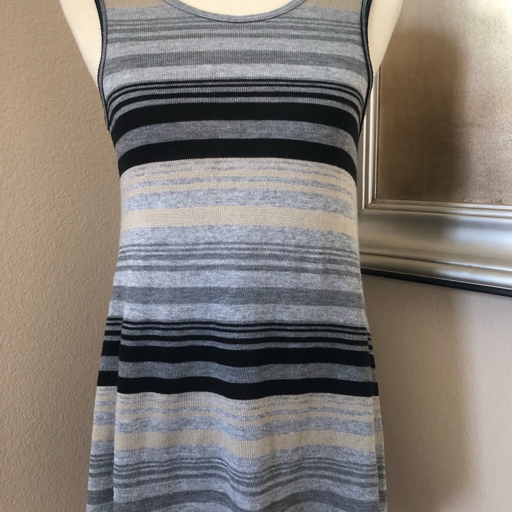 Super Soft Sleeveless Striped Low Back Top Blouse
